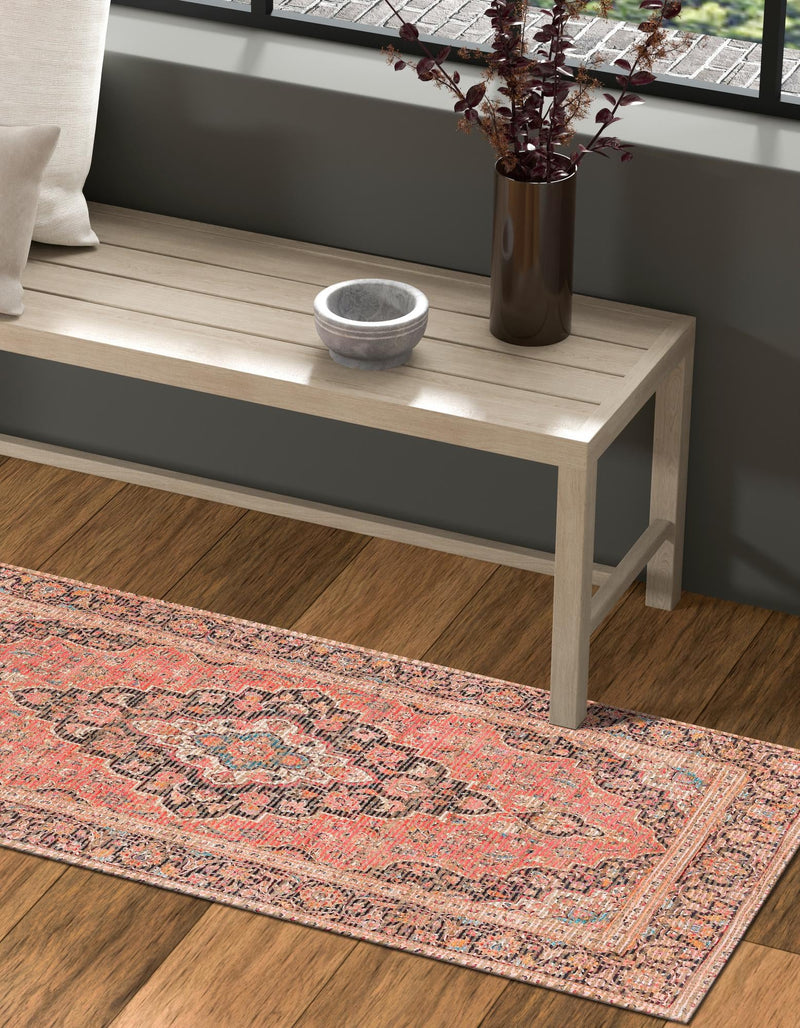 Desert Weave Jute Collection Area Rug - Chihuahuan Runner Red lifestyle 33