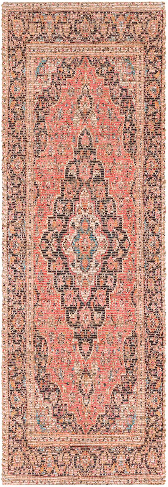 Desert Weave Jute Collection Area Rug - Chihuahuan Runner Red lifestyle 22