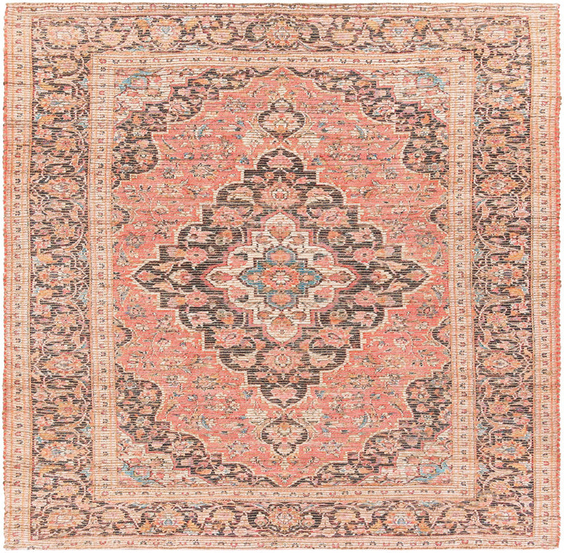 Desert Weave Jute Collection Area Rug - Chihuahuan Square Red lifestyle 23