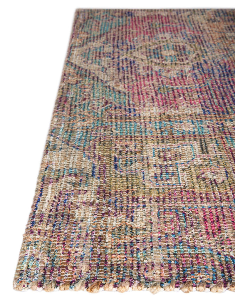 Desert Weave Jute Collection Area Rug - Karoo Rectangle Antique Red and Blue lifestyle 14