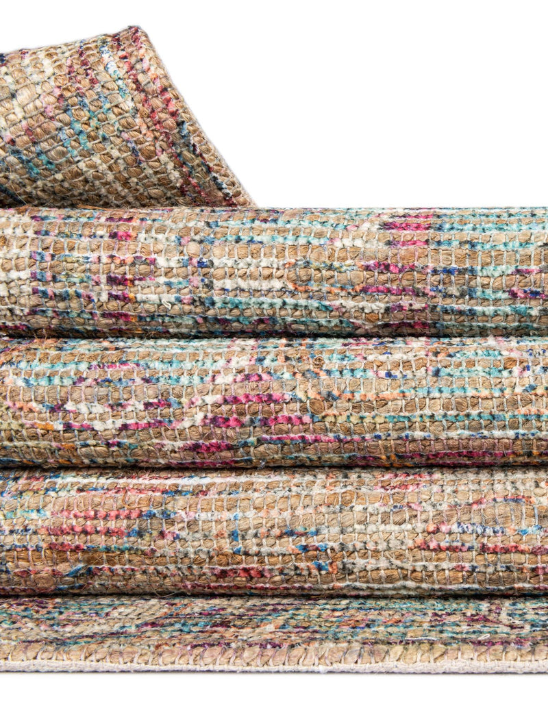 Desert Weave Jute Collection Area Rug - Karoo Rectangle Antique Red and Blue lifestyle 21