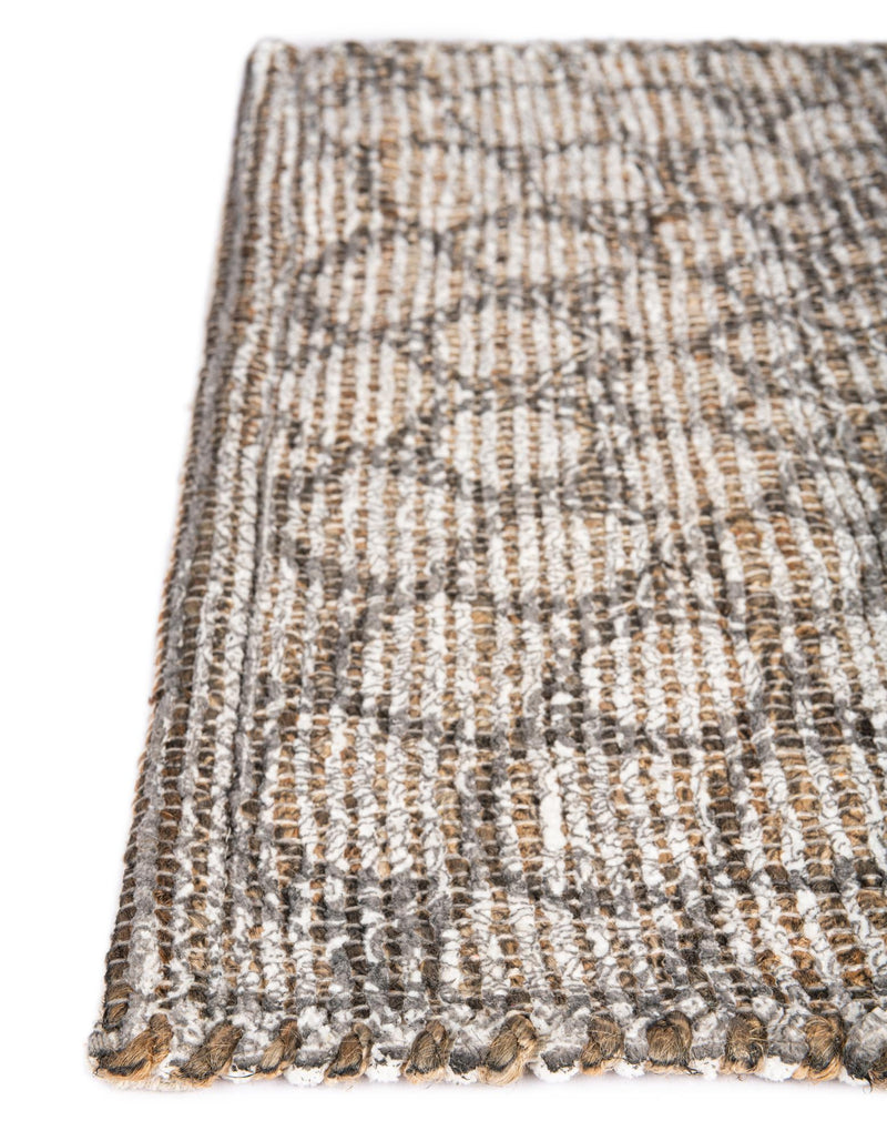 Desert Weave Jute Collection Area Rug - Serengeti Rectangle Charcoal and Ivory lifestyle 14