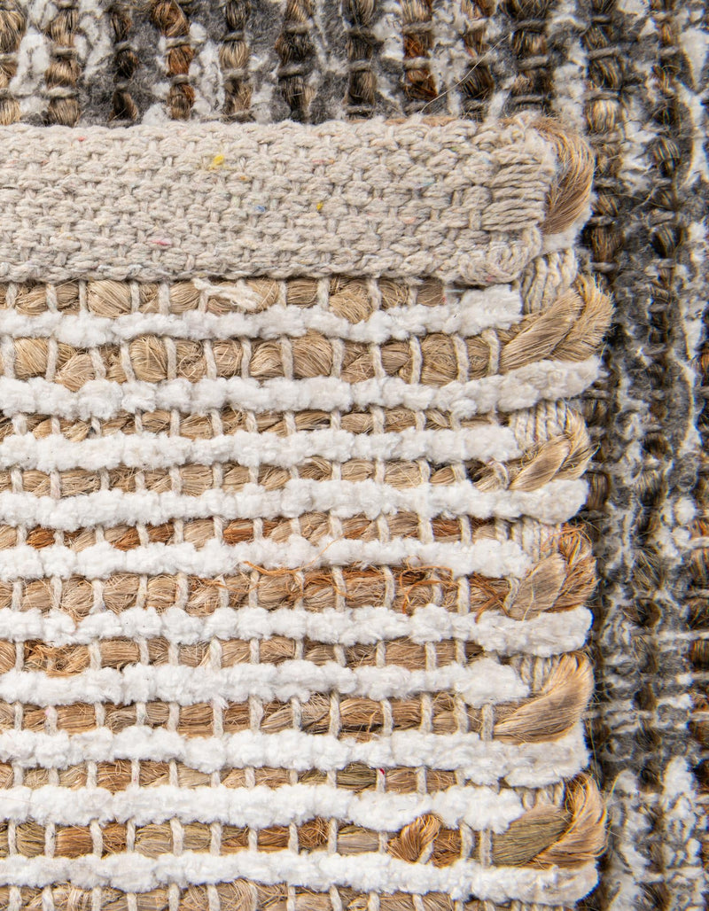 Desert Weave Jute Collection Area Rug - Serengeti Rectangle Charcoal and Ivory lifestyle 16