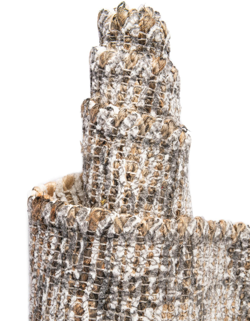 Desert Weave Jute Collection Area Rug - Serengeti Rectangle Charcoal and Ivory lifestyle 18