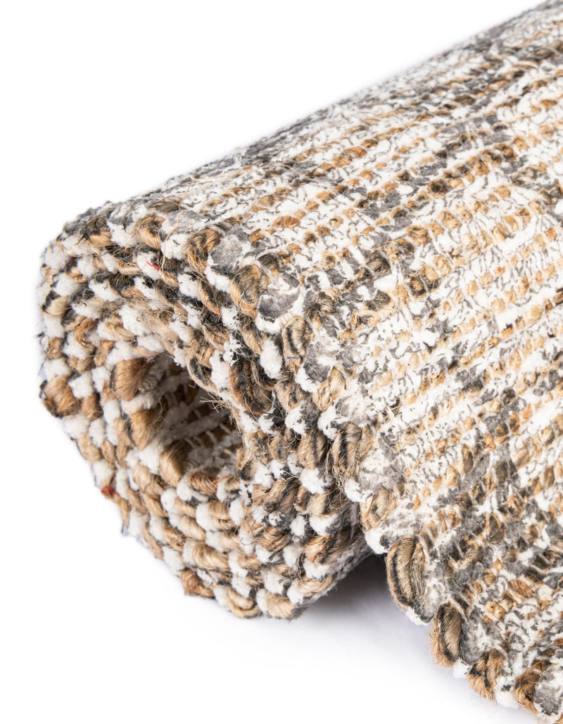 Desert Weave Jute Collection Area Rug - Serengeti Rectangle Charcoal and Ivory lifestyle 19