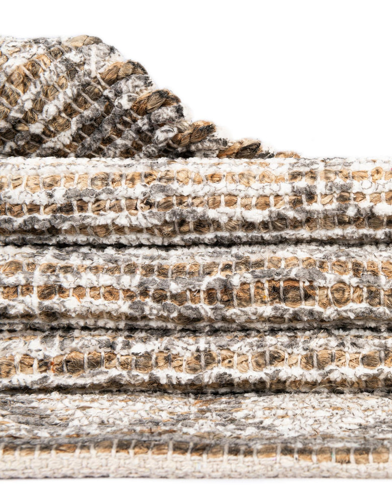 Desert Weave Jute Collection Area Rug - Serengeti Rectangle Charcoal and Ivory lifestyle 21