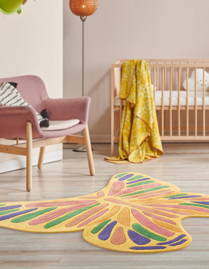 Whimsy Wonders Wool Collection Area Rug - Ocean Rectangle Multi lifestyle 2