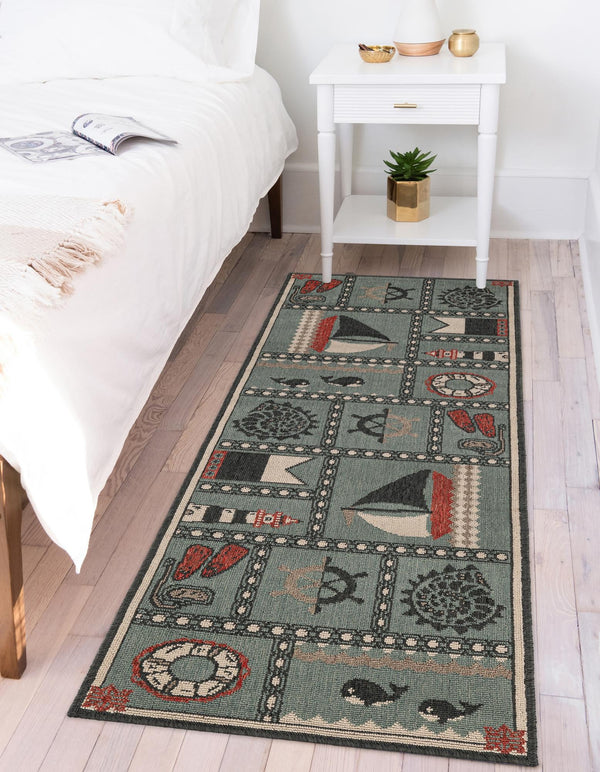 Seaside Haven Rugs Collection Area Rug - Anchorage Runner Blue lifestyle 28