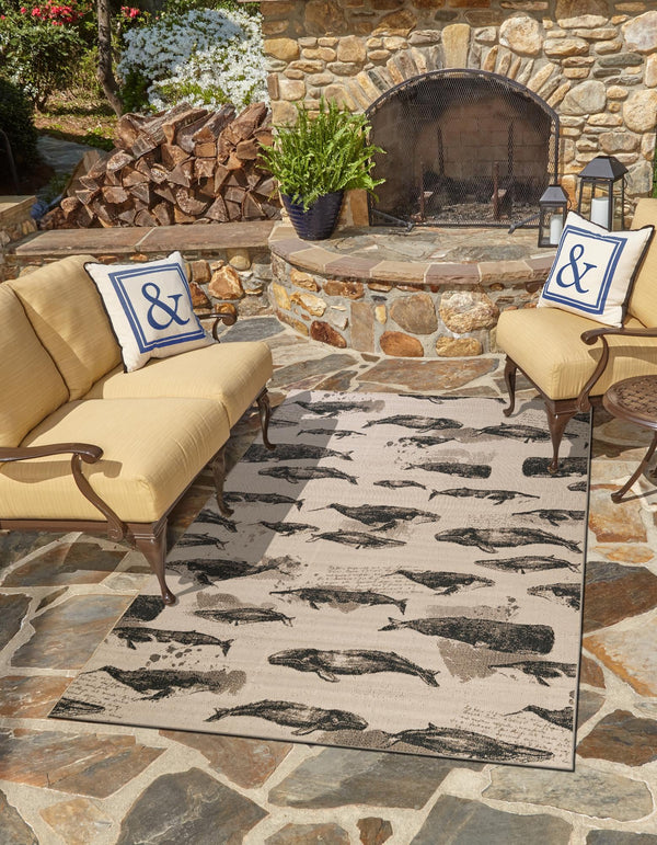 Seaside Haven Rugs Collection Area Rug - Seabreeze Rectangle Beige lifestyle 9