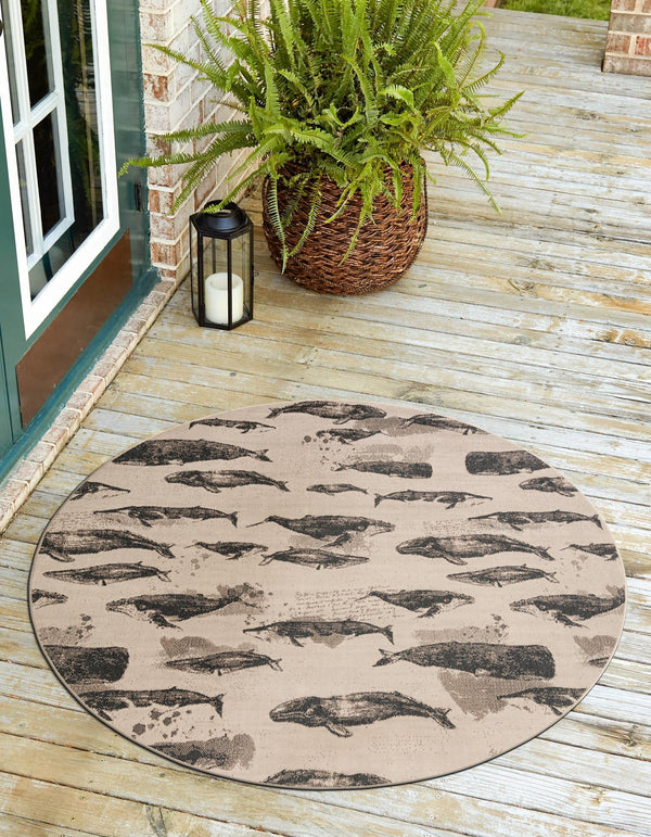 Seaside Haven Rugs Collection Area Rug - Seabreeze Round Beige lifestyle 38