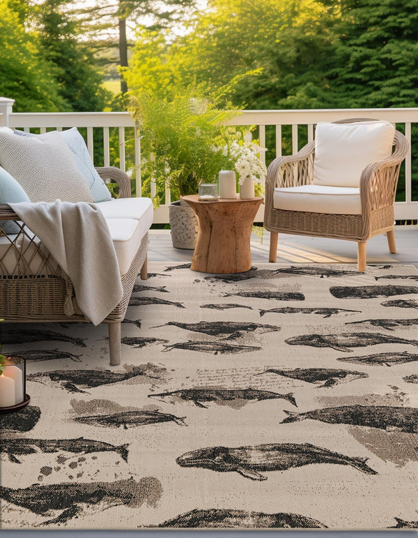 Seaside Haven Rugs Collection Area Rug - Seabreeze Square Beige lifestyle 42