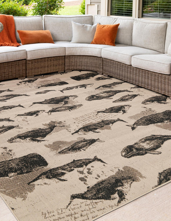 Seaside Haven Rugs Collection Area Rug - Seabreeze Square Beige lifestyle 51
