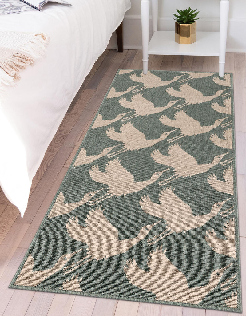 Seaside Haven Rugs Collection Area Rug - Pelican Runner Stone Blue lifestyle 34