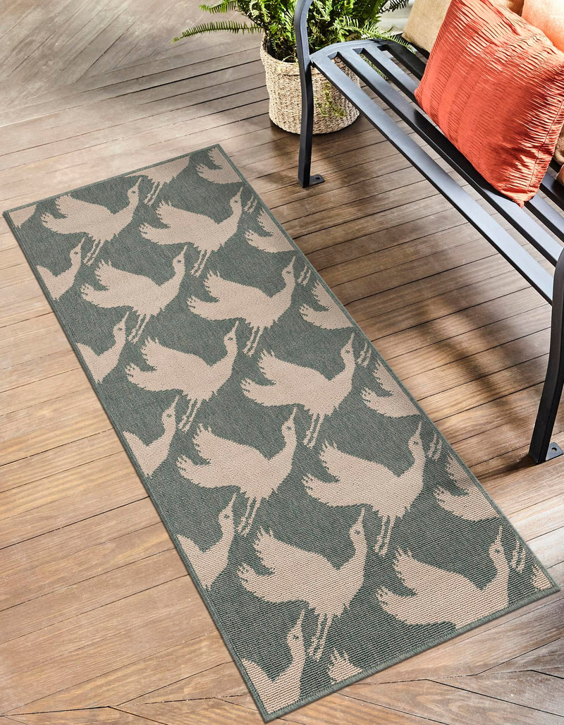 Seaside Haven Rugs Collection Area Rug - Pelican Runner Stone Blue lifestyle 43