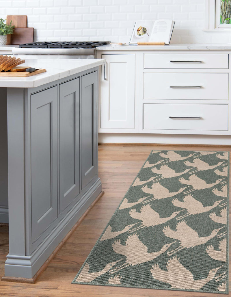 Seaside Haven Rugs Collection Area Rug - Pelican Runner Stone Blue lifestyle 46