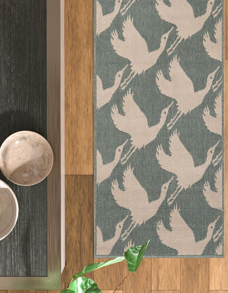 Seaside Haven Rugs Collection Area Rug - Pelican Runner Stone Blue lifestyle 52