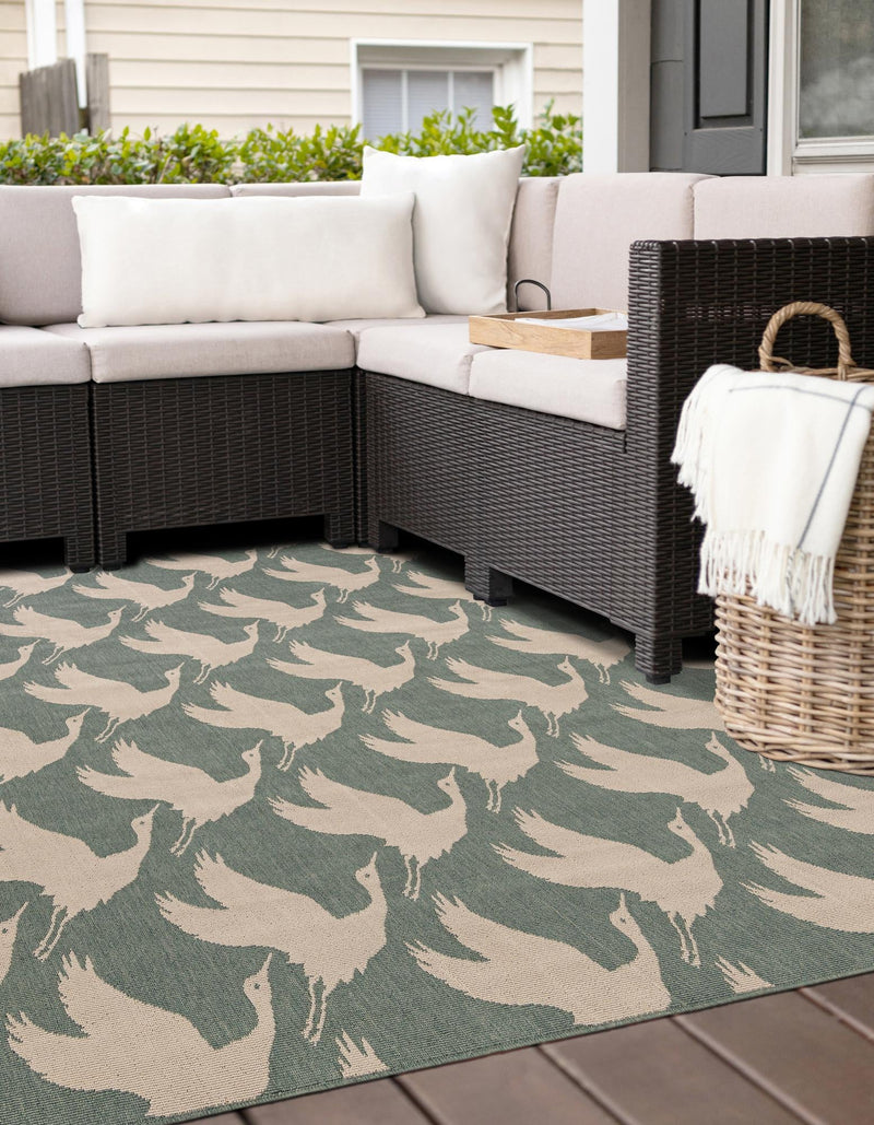 Seaside Haven Rugs Collection Area Rug - Pelican Square Stone Blue lifestyle 39