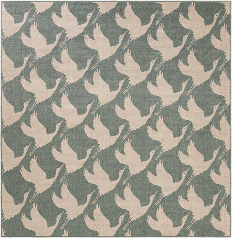 Seaside Haven Rugs Collection Area Rug - Pelican Square Stone Blue lifestyle 24