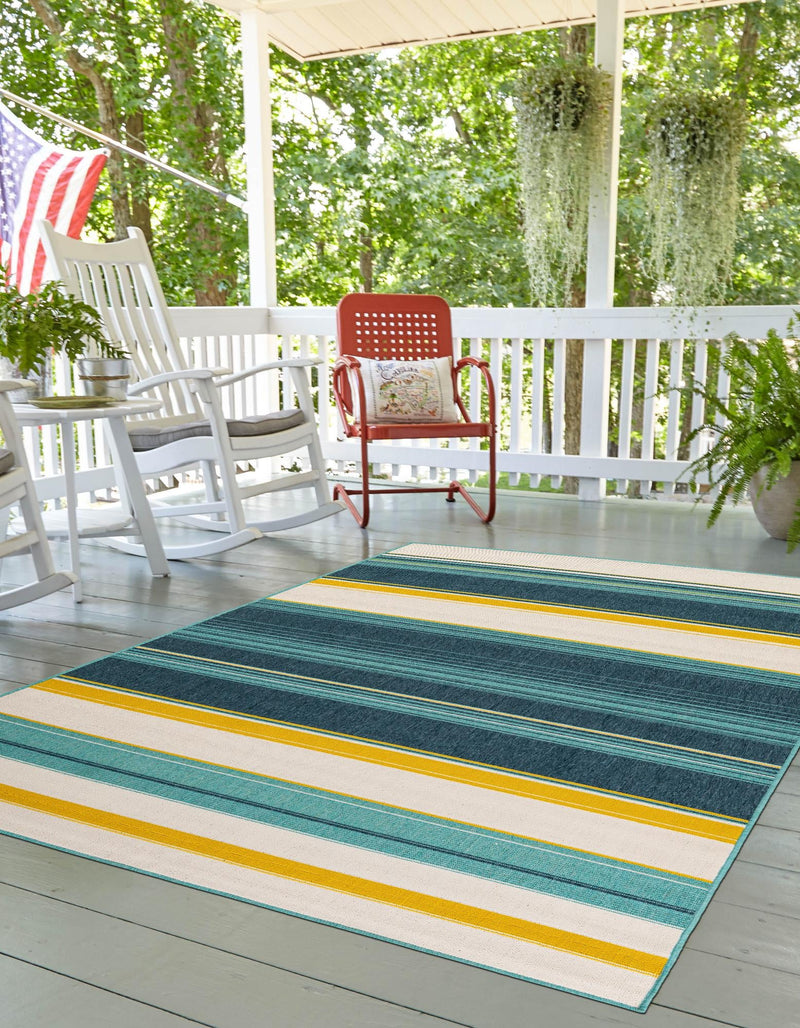 Terrace Fringe Collection Area Rug - Veranda Rectangle Multi Main