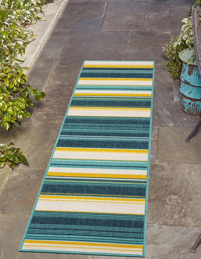 Terrace Fringe Collection Area Rug - Veranda Runner Multi lifestyle 18