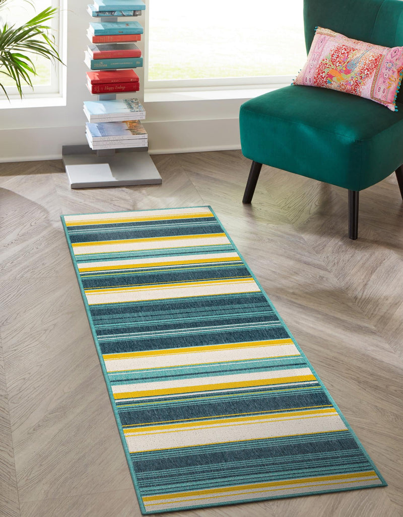 Terrace Fringe Collection Area Rug - Veranda Runner Multi lifestyle 21
