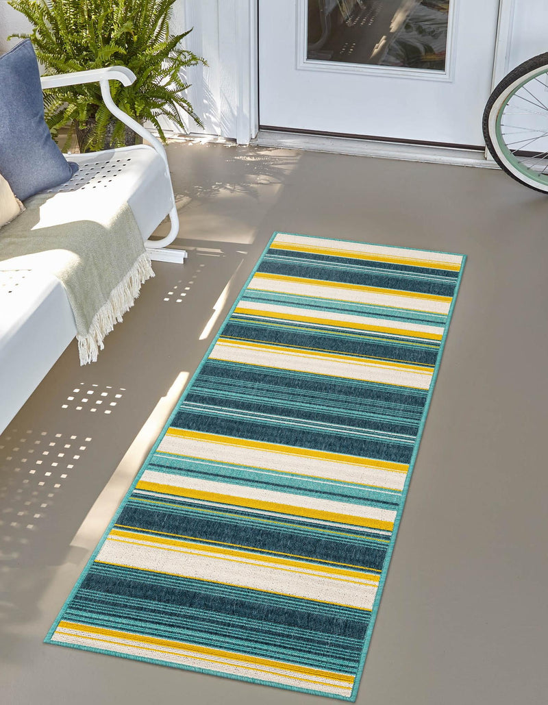Terrace Fringe Collection Area Rug - Veranda Runner Multi lifestyle 24