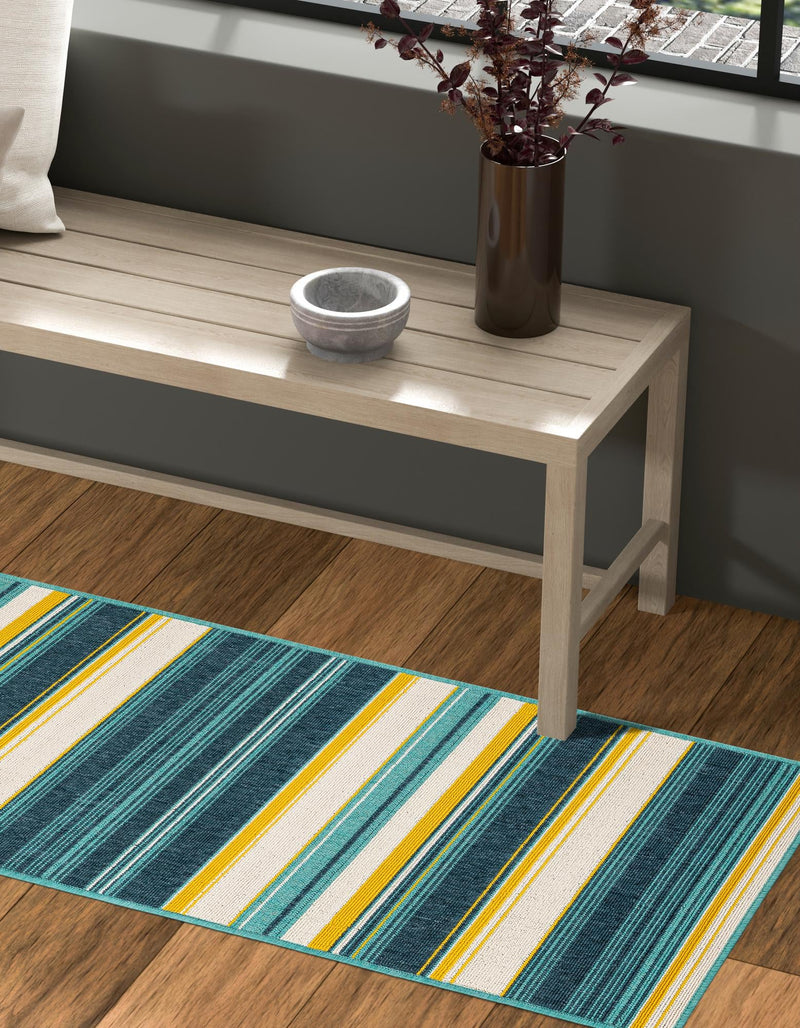 Terrace Fringe Collection Area Rug - Veranda Runner Multi lifestyle 27