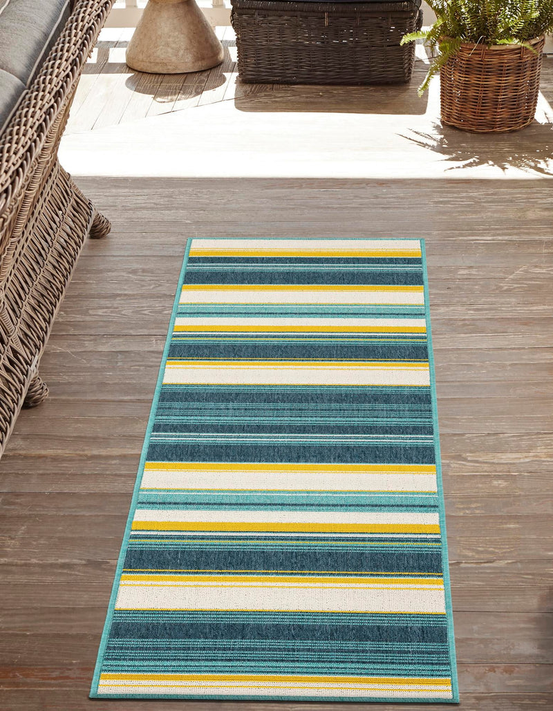 Terrace Fringe Collection Area Rug - Veranda Runner Multi lifestyle 30