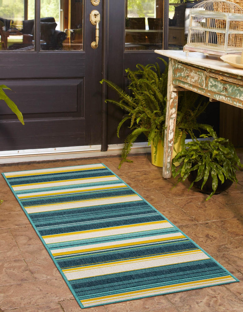 Terrace Fringe Collection Area Rug - Veranda Runner Multi lifestyle 36