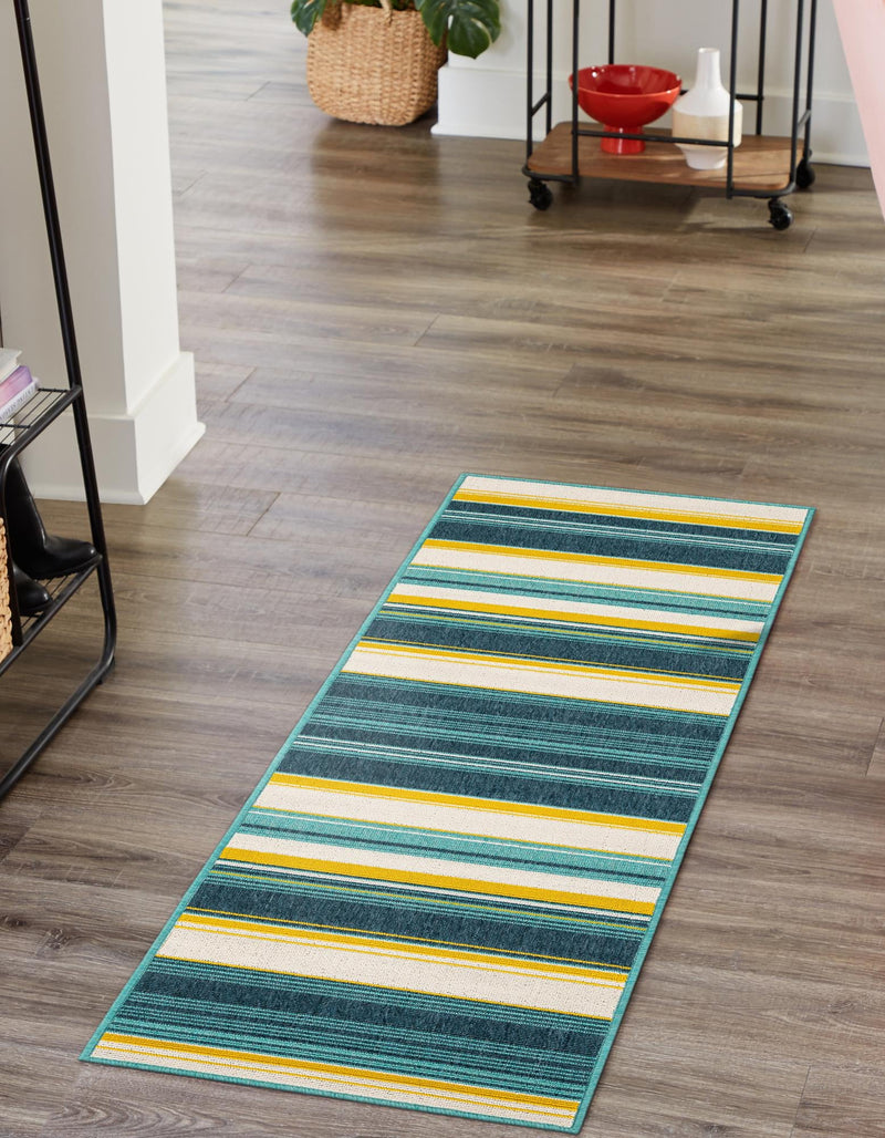 Terrace Fringe Collection Area Rug - Veranda Runner Multi lifestyle 39