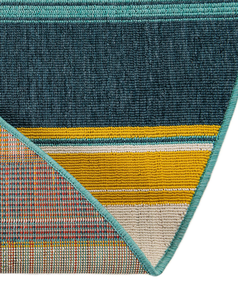 Terrace Fringe Collection Area Rug - Veranda Round Multi lifestyle 45