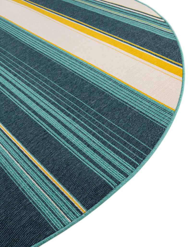 Terrace Fringe Collection Area Rug - Veranda Round Multi lifestyle 48