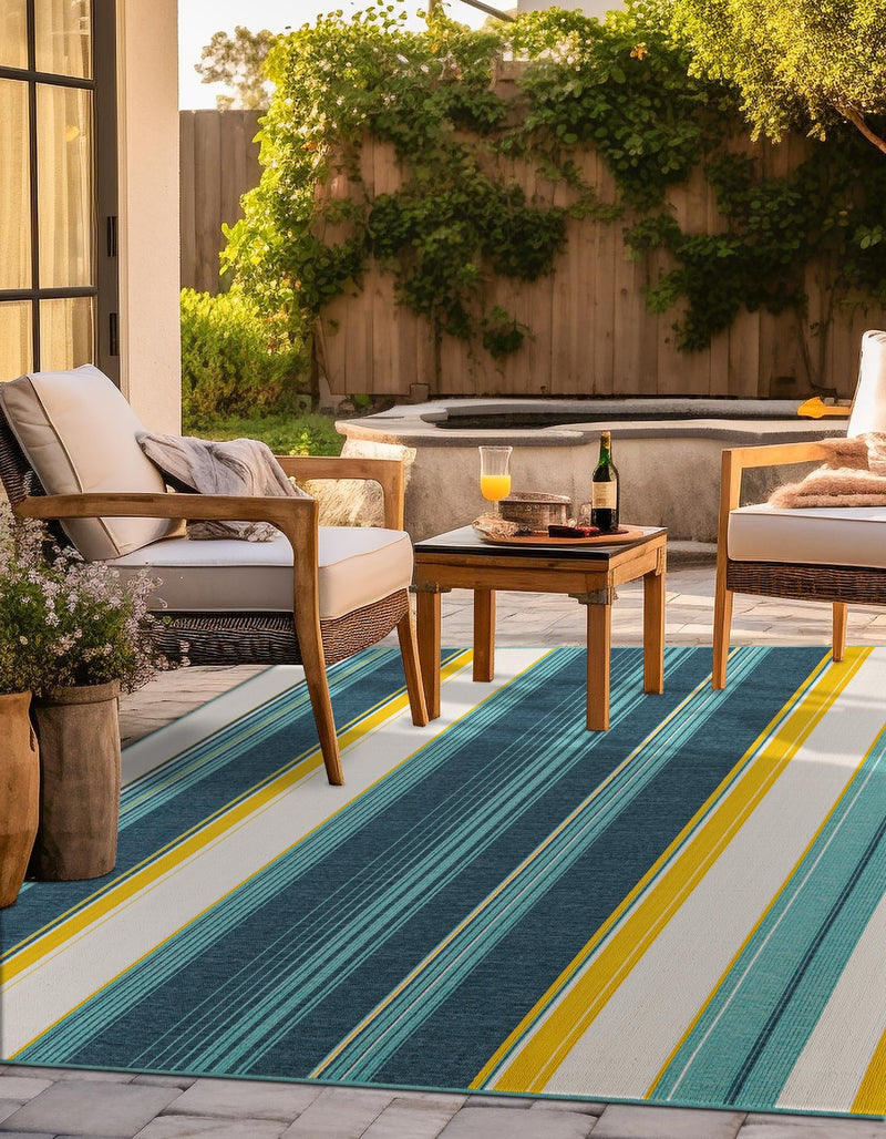 Terrace Fringe Collection Area Rug - Veranda Square Multi lifestyle 14