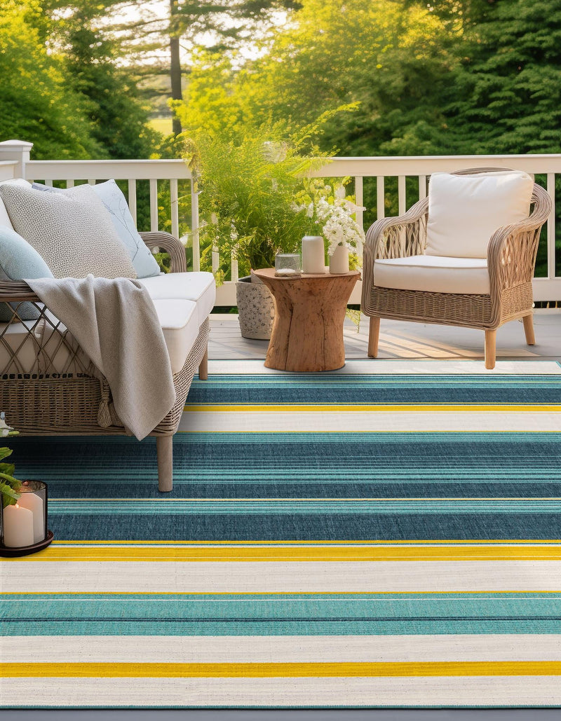 Terrace Fringe Collection Area Rug - Veranda Square Multi lifestyle 17
