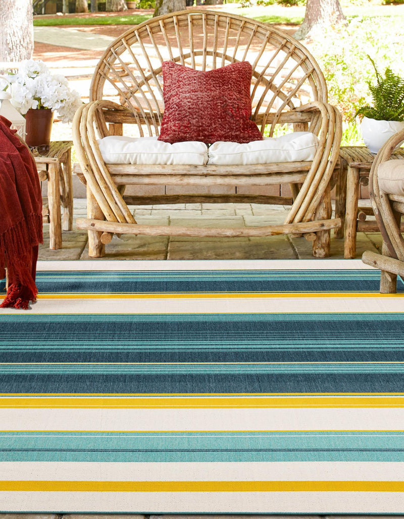 Terrace Fringe Collection Area Rug - Veranda Square Multi lifestyle 29