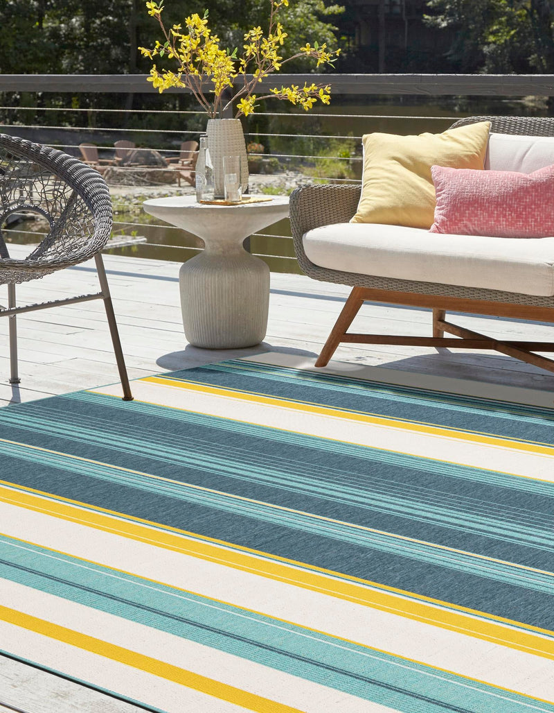 Terrace Fringe Collection Area Rug - Veranda Square Multi lifestyle 38