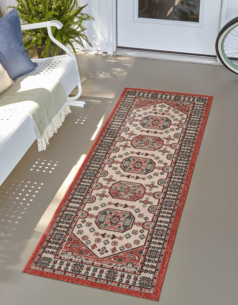 Patio Heritage Collection Area Rug - Veranda Runner Multi lifestyle 12