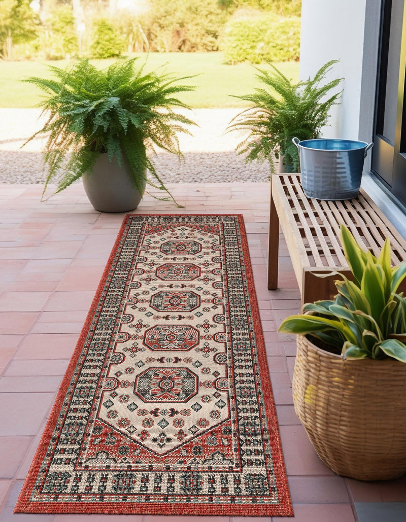 Patio Heritage Collection Area Rug - Veranda Runner Multi lifestyle 18