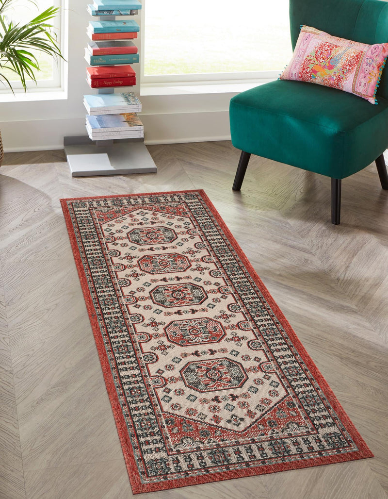 Patio Heritage Collection Area Rug - Veranda Runner Multi lifestyle 21