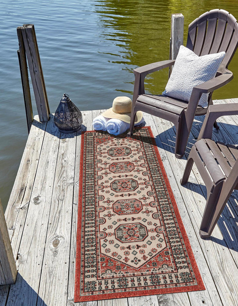 Patio Heritage Collection Area Rug - Veranda Runner Multi lifestyle 30