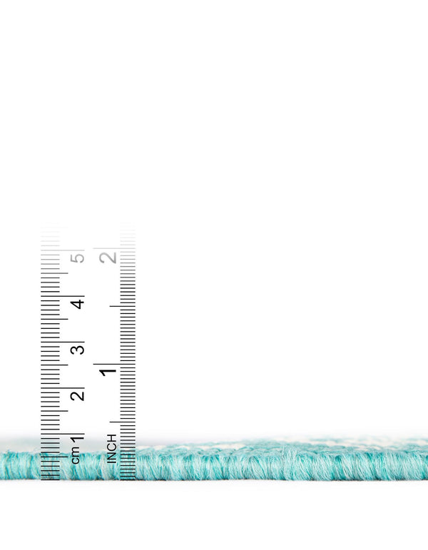 Seaside Lattice Collection Area Rug - Whitby Runner Teal lifestyle 202