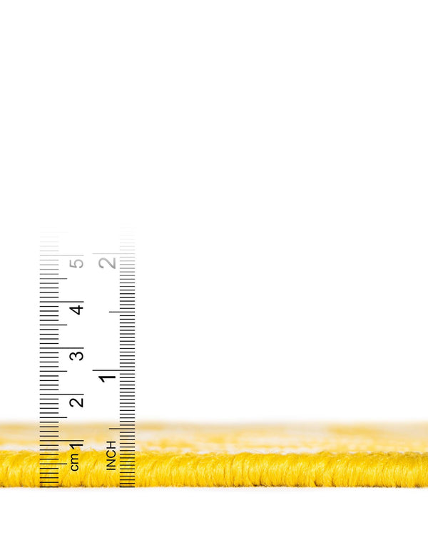 Seaside Lattice Collection Area Rug - Whitby Runner Yellow lifestyle 204
