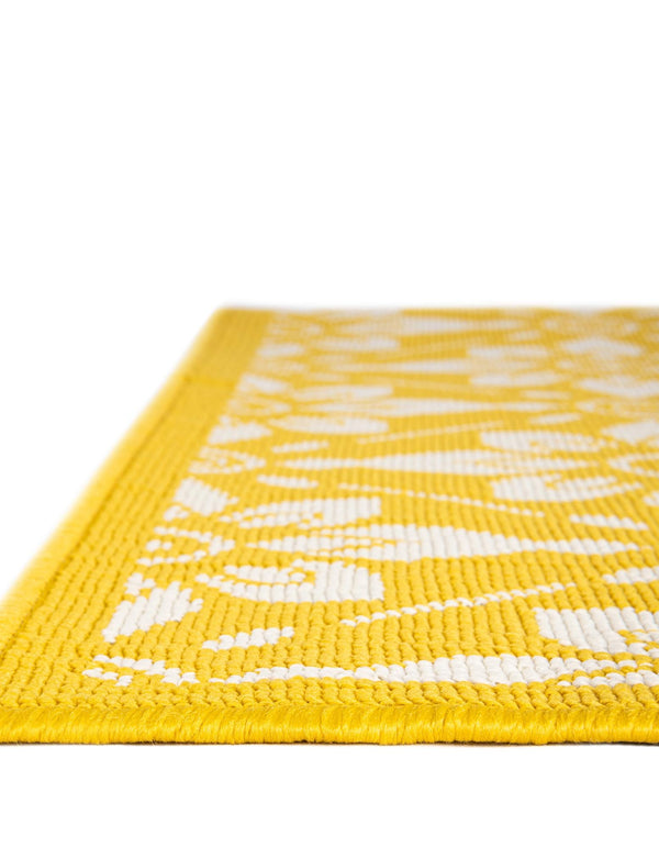 Seaside Lattice Collection Area Rug - Whitby Runner Yellow lifestyle 216