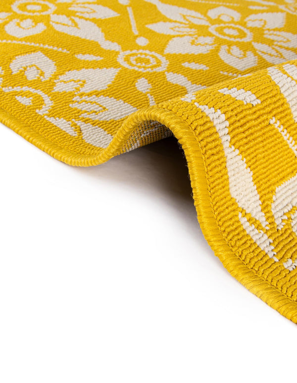 Seaside Lattice Collection Area Rug - Whitby Runner Yellow lifestyle 239