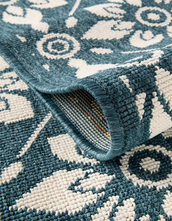 Seaside Lattice Collection Area Rug - Whitby Runner Navy Blue lifestyle 210
