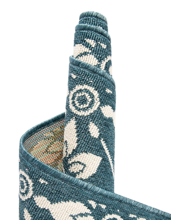 Seaside Lattice Collection Area Rug - Whitby Runner Navy Blue lifestyle 245