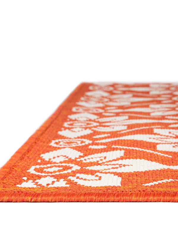 Seaside Lattice Collection Area Rug - Whitby Runner Rust Red lifestyle 220