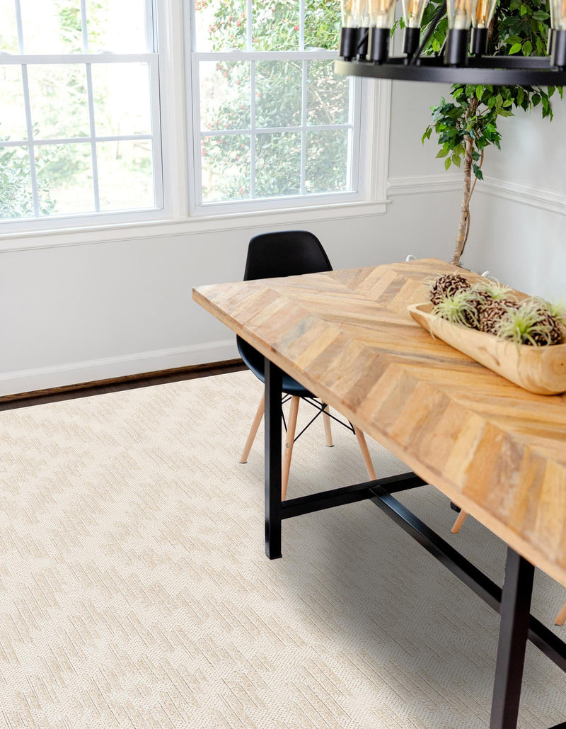 Catalina Cove Outdoor Collection Area Rug - Coronado Rectangle Beige and Ivory lifestyle 9
