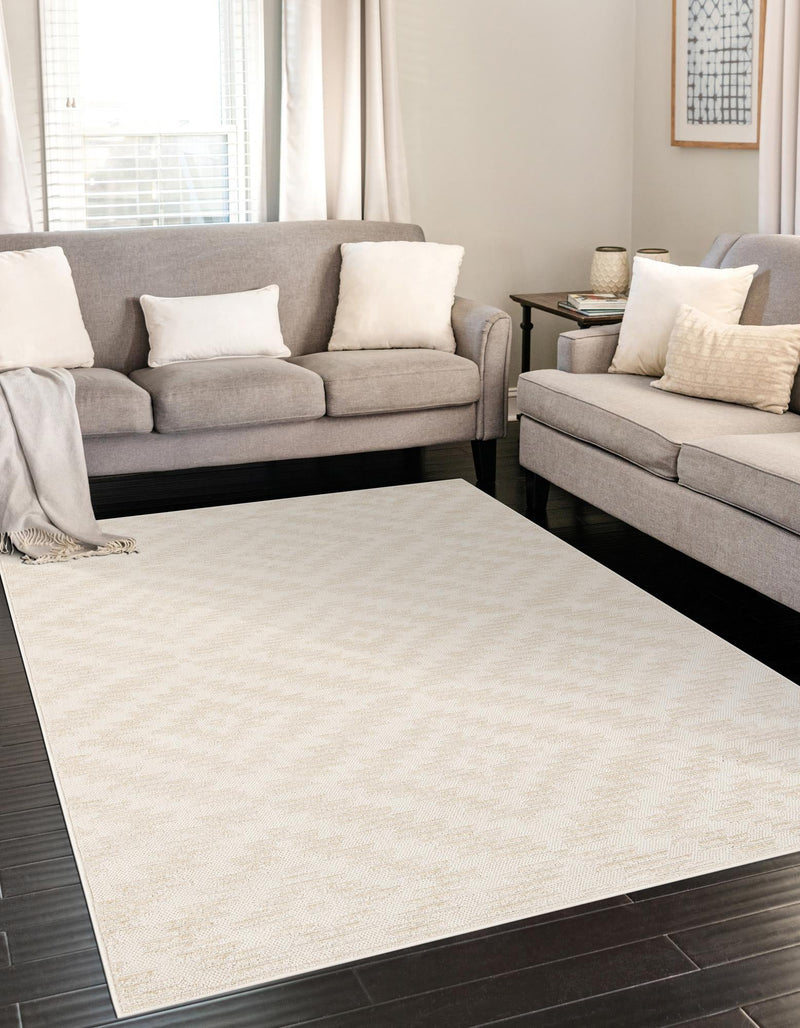 Catalina Cove Outdoor Collection Area Rug - Coronado Rectangle Beige and Ivory lifestyle 21