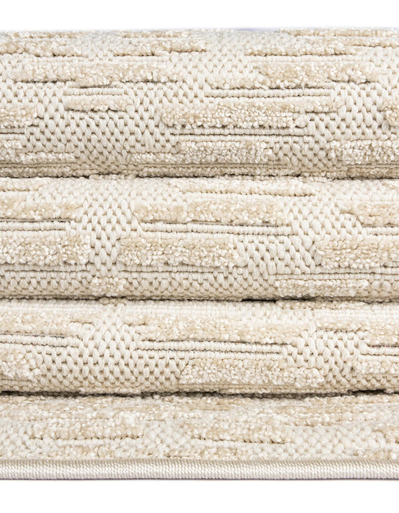 Catalina Cove Outdoor Collection Area Rug - Coronado Rectangle Beige and Ivory lifestyle 41